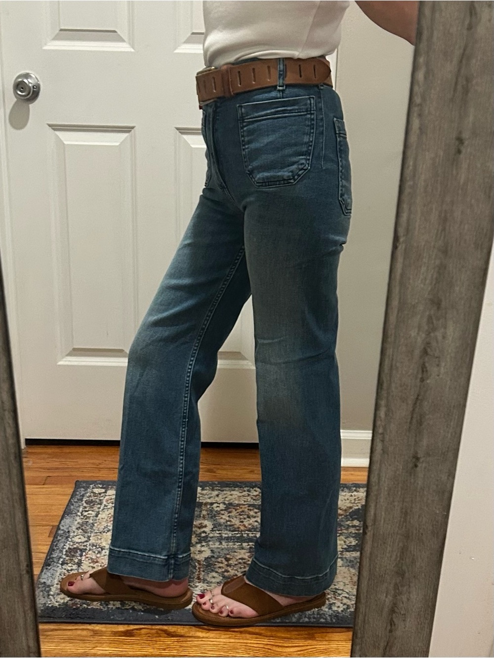 NWT Maeve Anthropologie The Colette High Rise Wide Legs Stretch Jeans Size 23T - Picture 9 of 15